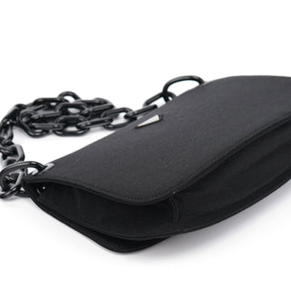 Prada Black Tessuto Swing Chain Shoulder Bag