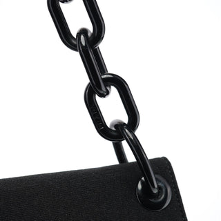 Prada Black Tessuto Swing Chain Shoulder Bag