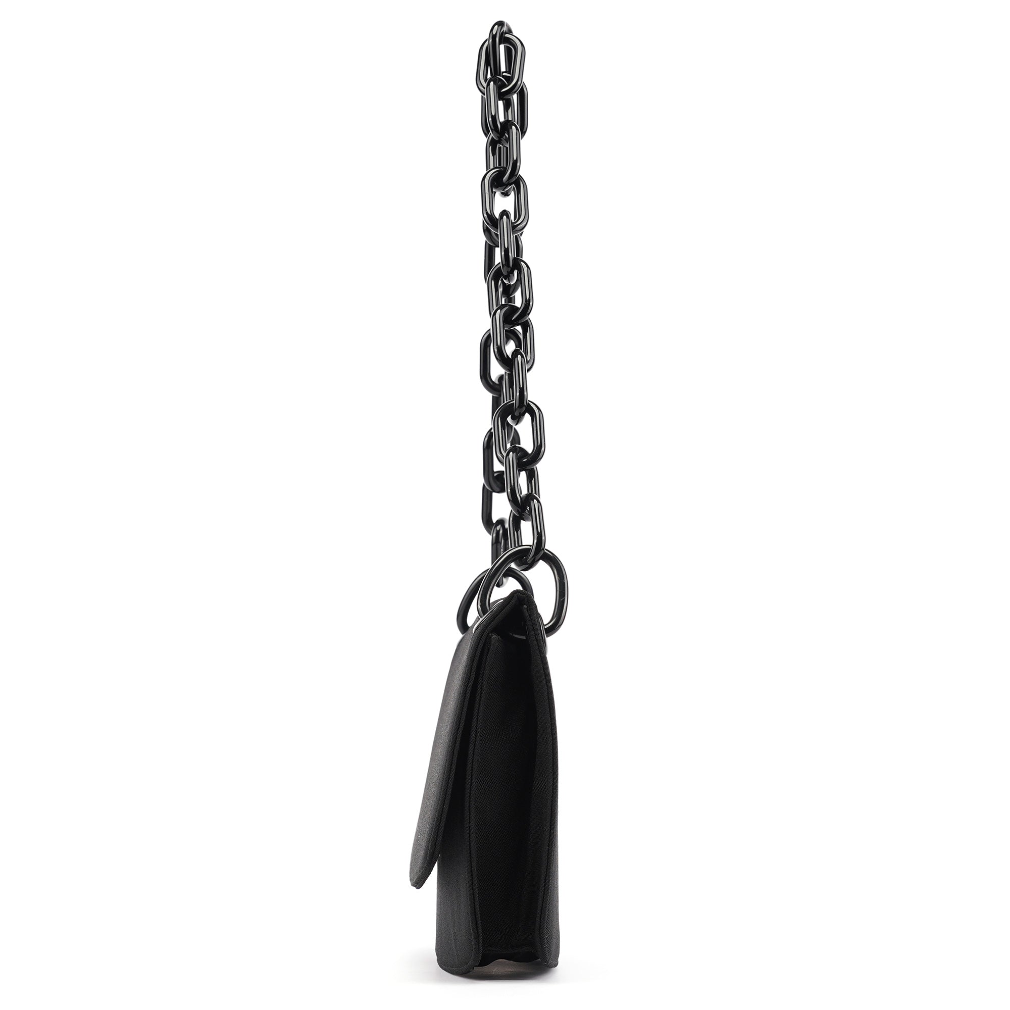 Prada Black Tessuto Swing Chain Shoulder Bag