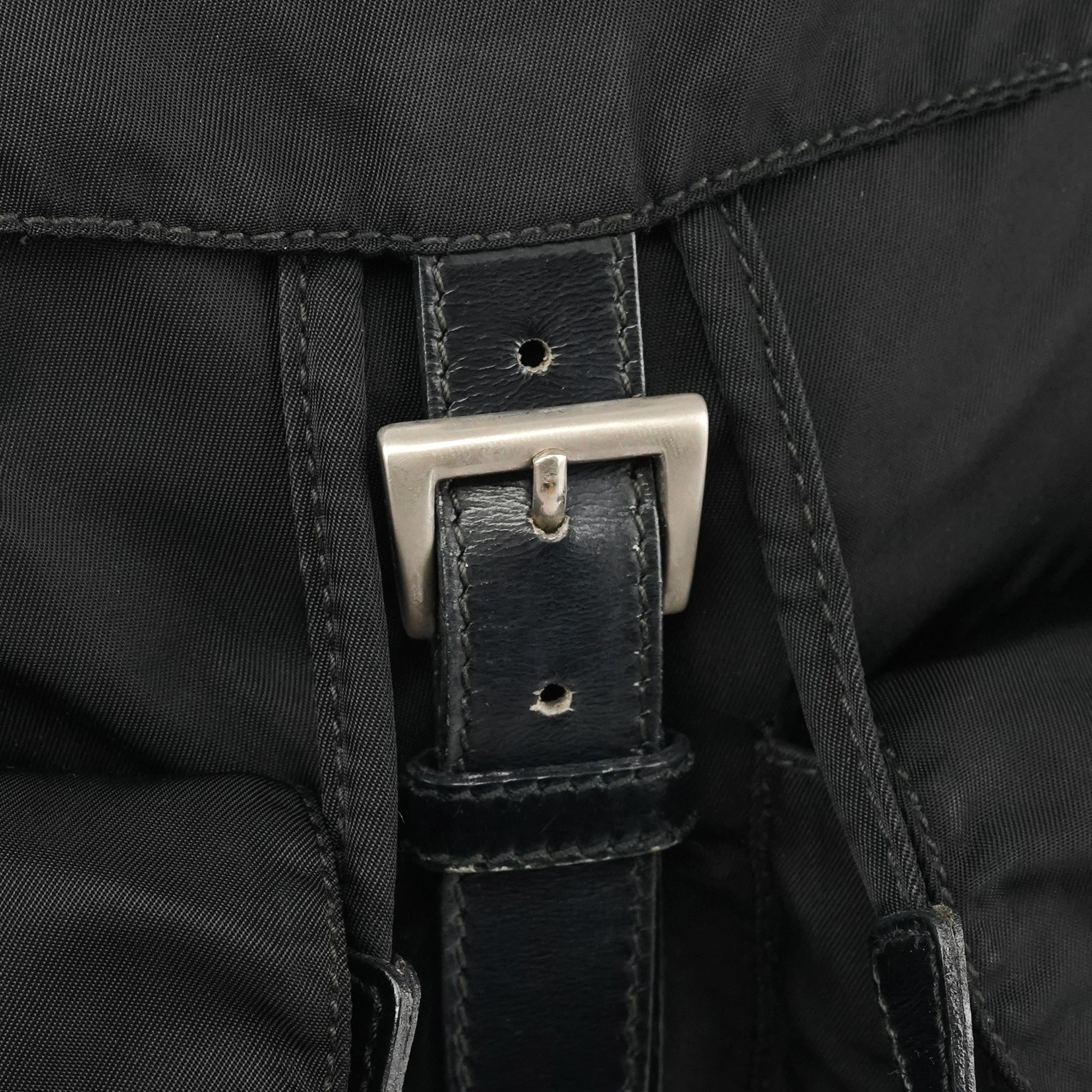 Prada B2811F Black Tessuto Vela Nylon Backpack