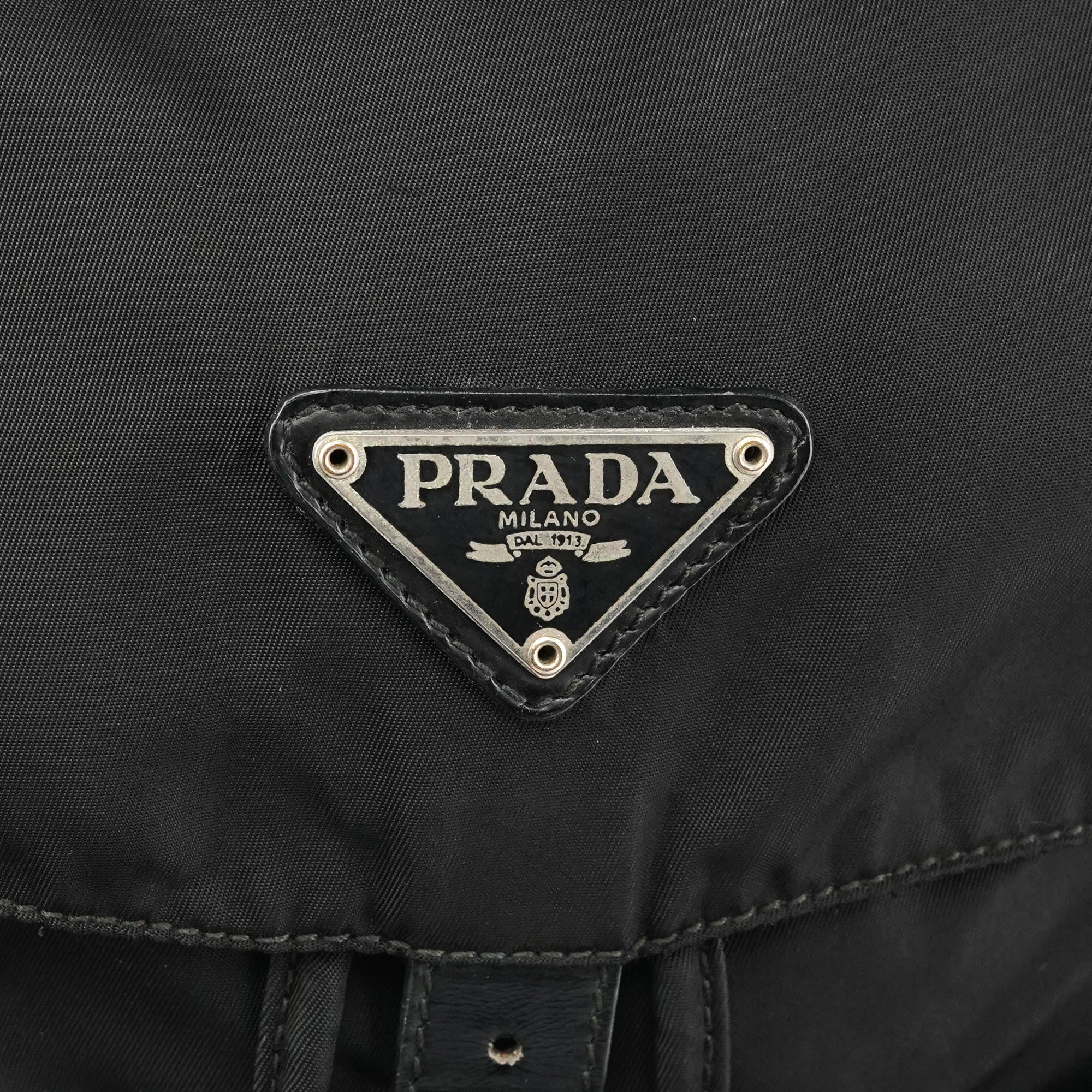Prada B2811F Black Tessuto Vela Nylon Backpack