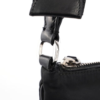 Prada Black Tessuto Vitello Crossbody Bag