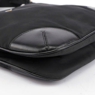 Prada Black Tessuto Vitello Crossbody Bag