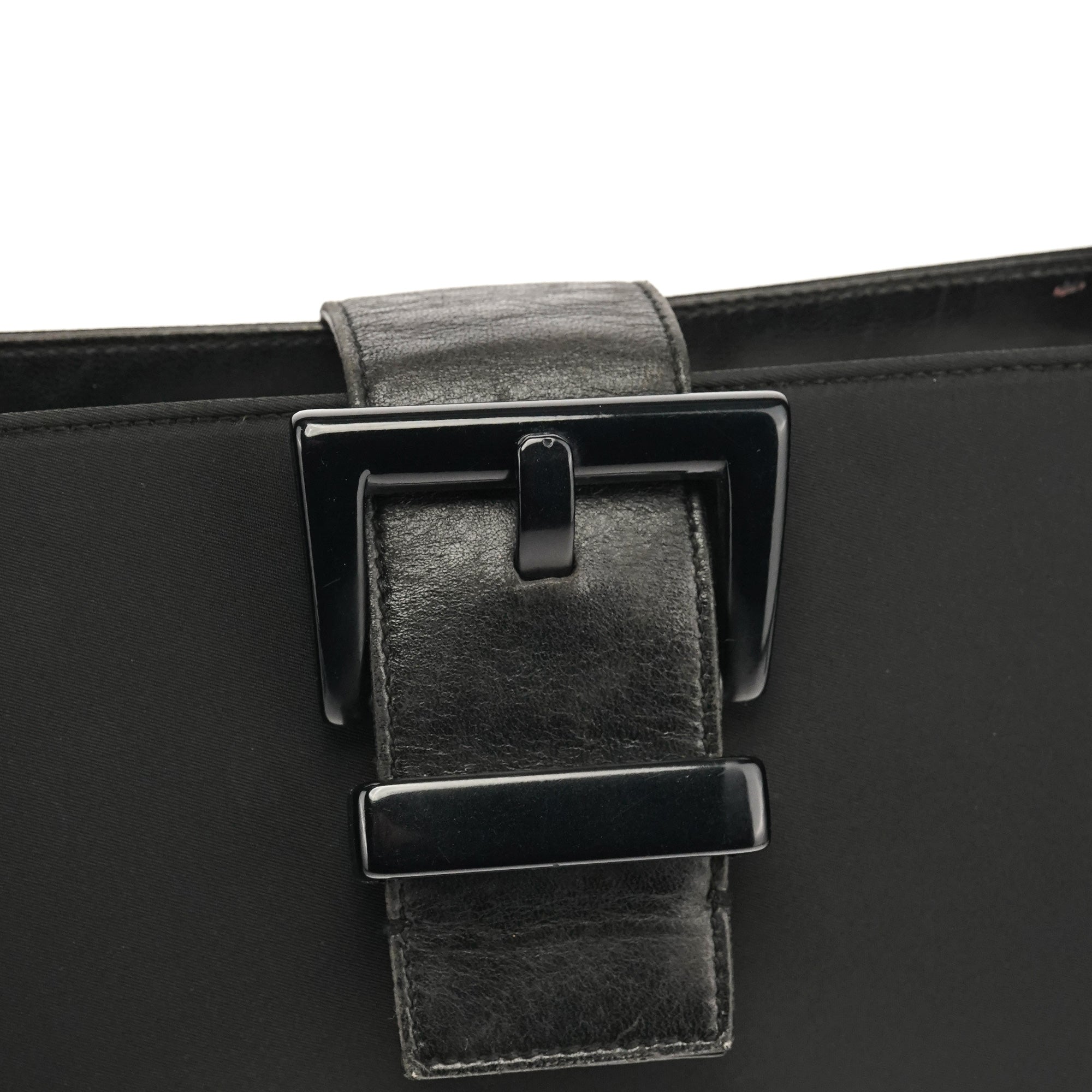 Prada Black Tessuto Vitello Nylon Shoulder Bag