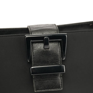 Prada Black Tessuto Vitello Nylon Shoulder Bag