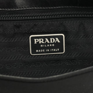 Prada Black Tessuto Vitello Nylon Shoulder Bag