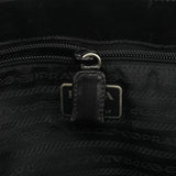 Prada Black Tessuto Vitello Nylon Shoulder Bag
