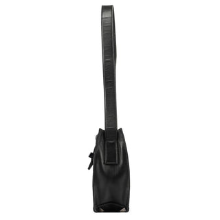 Prada Black Tessuto Vitello Nylon Shoulder Bag
