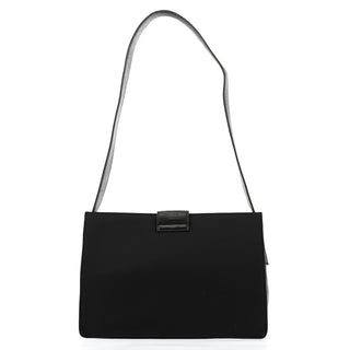 Prada Black Tessuto Vitello Nylon Shoulder Bag