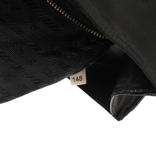 Prada Black Tessuto Vitello Nylon Tote Bag