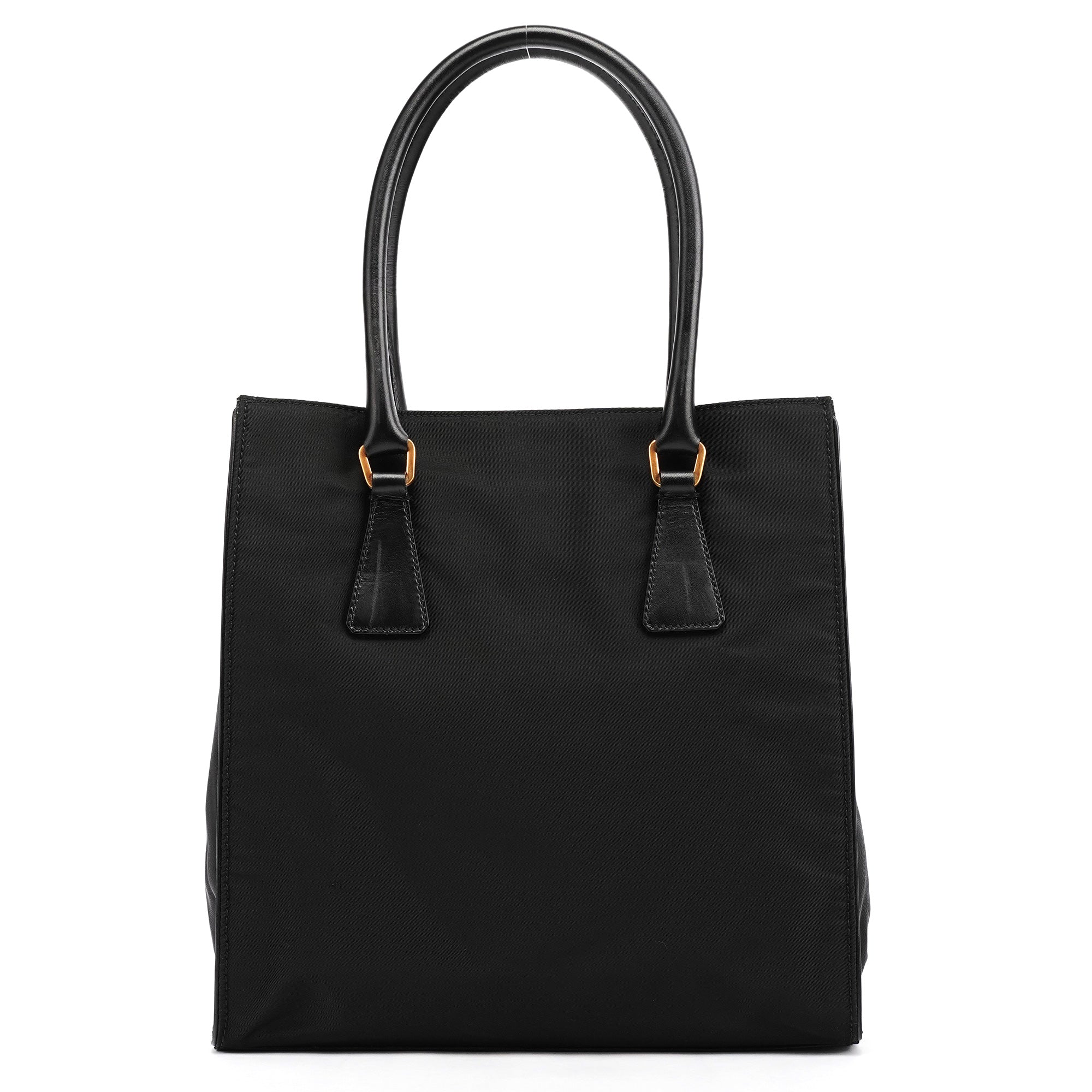 Prada Black Tessuto Vitello Nylon Tote Bag