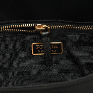 Prada Black Tessuto Vitello Nylon Tote Bag