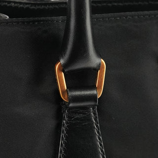 Prada Black Tessuto Vitello Nylon Tote Bag