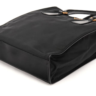 Prada Black Tessuto Vitello Nylon Tote Bag