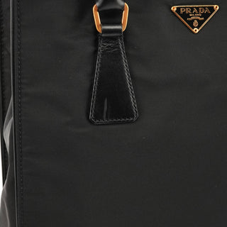 Prada Black Tessuto Vitello Nylon Tote Bag
