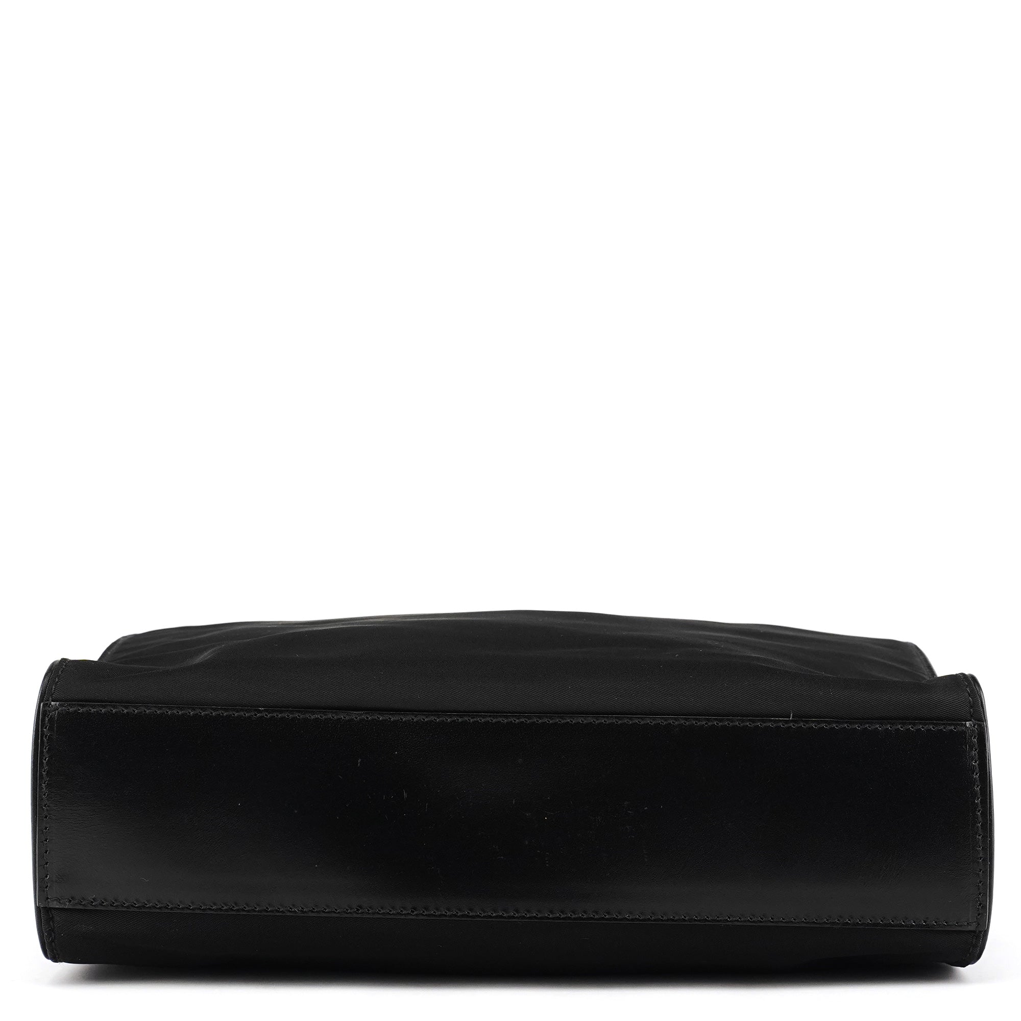 Prada Black Tessuto Vitello Nylon Tote Bag