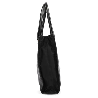 Prada Black Tessuto Vitello Nylon Tote Bag