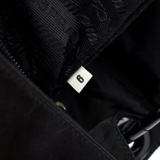 Prada Black Tessuto Vitello Shoulder Bag
