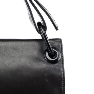 Prada Black Tessuto Vitello Shoulder Bag