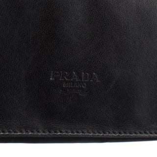 Prada Black Tessuto Vitello Shoulder Bag