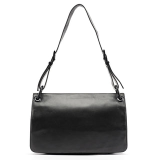 Prada Black Tessuto Vitello Shoulder Bag