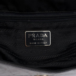 Prada Black Tessuto Vitello Shoulder Bag
