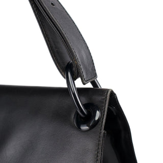 Prada Black Tessuto Vitello Shoulder Bag