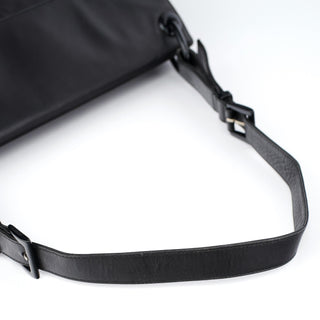 Prada Black Tessuto Vitello Shoulder Bag