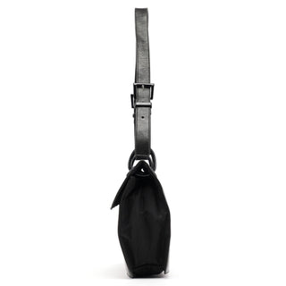 Prada Black Tessuto Vitello Shoulder Bag
