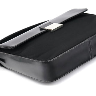 Prada Black Tessuto Vitello Top Handle Bag