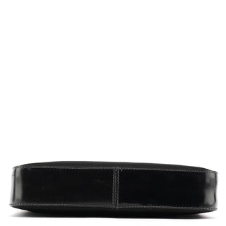 Prada Black Tessuto Vitello Top Handle Bag