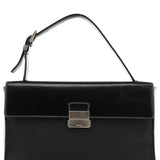 Prada Sac à poignée Tessuto Vitello noir