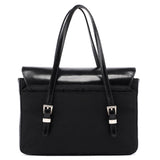 Prada Black Tessuto Vitello Tote Bag