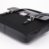 Prada Black Tessuto Vitello Tote Bag
