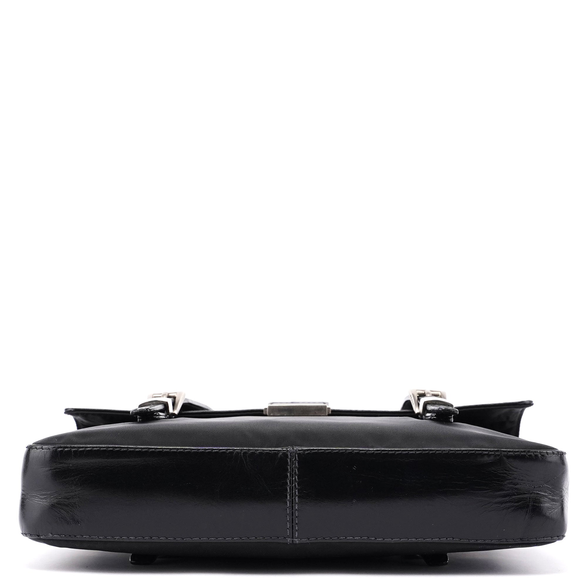 Prada Black Tessuto Vitello Tote Bag