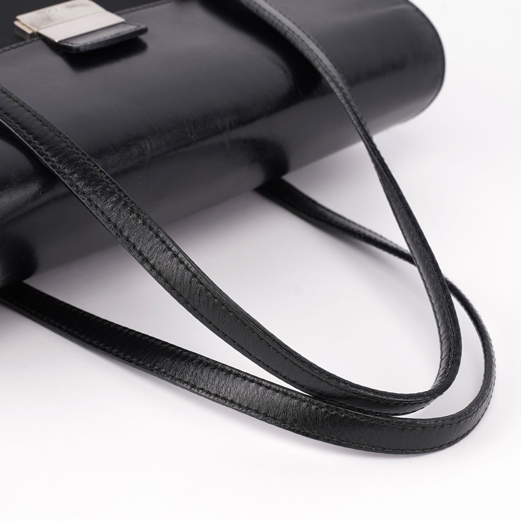 Prada Black Tessuto Vitello Tote Bag