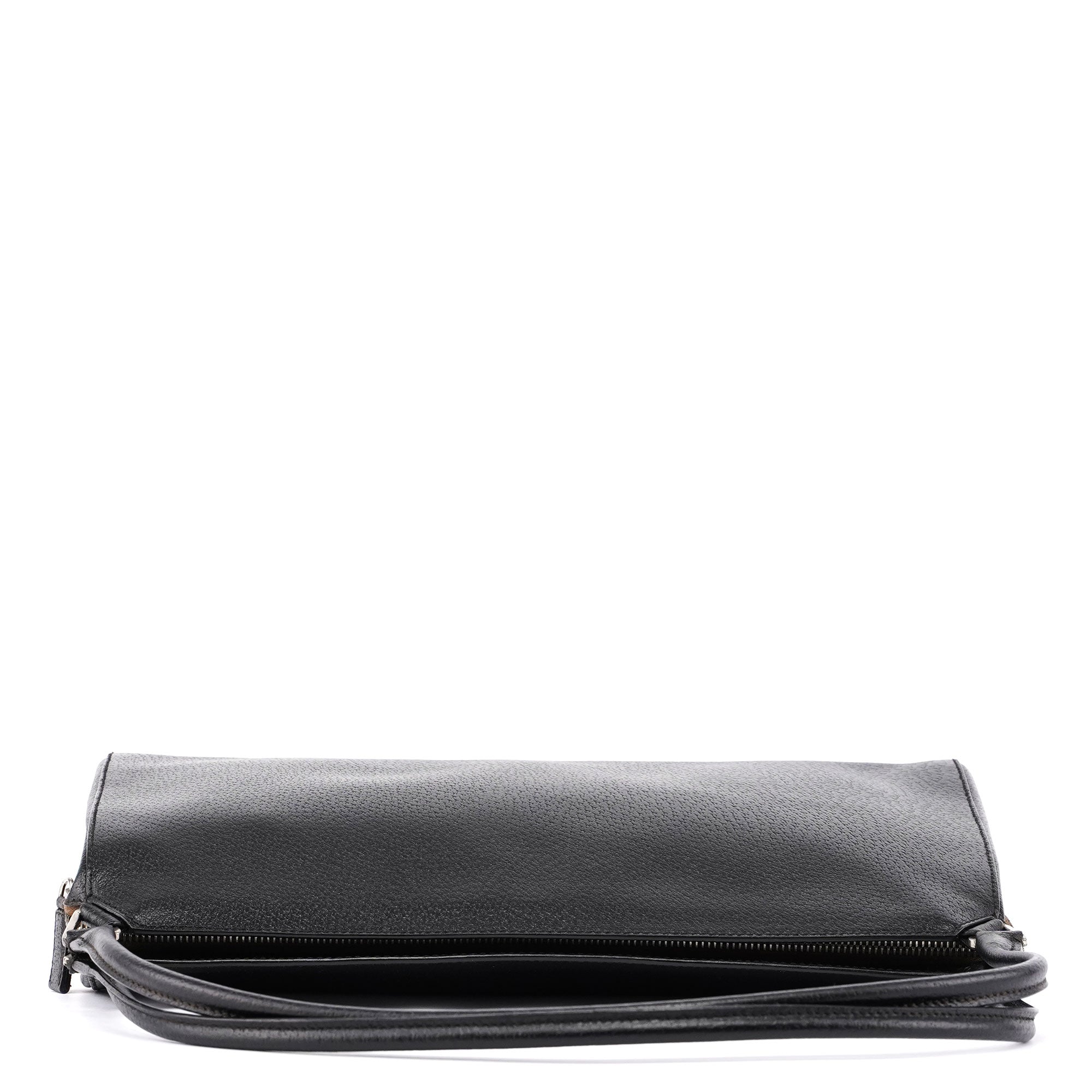 Prada Black Tumbled Leather Chic Bag