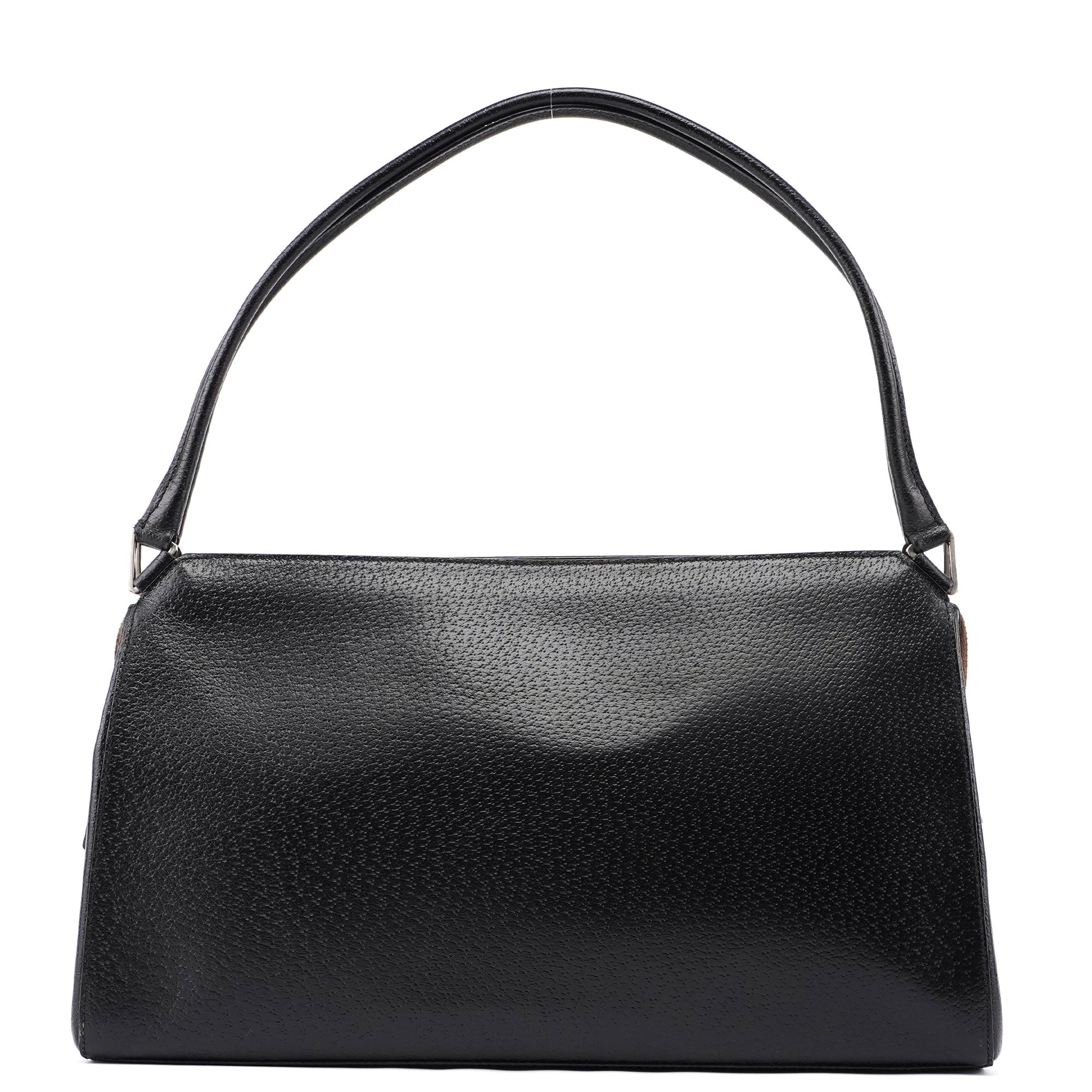 Prada Black Tumbled Leather Chic Bag