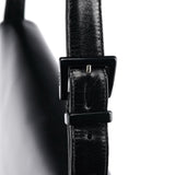 Prada Black Vitello Buckle Shoulder Bag