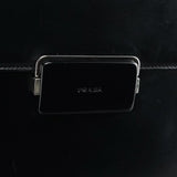 Prada Black Vitello Buckle Shoulder Bag