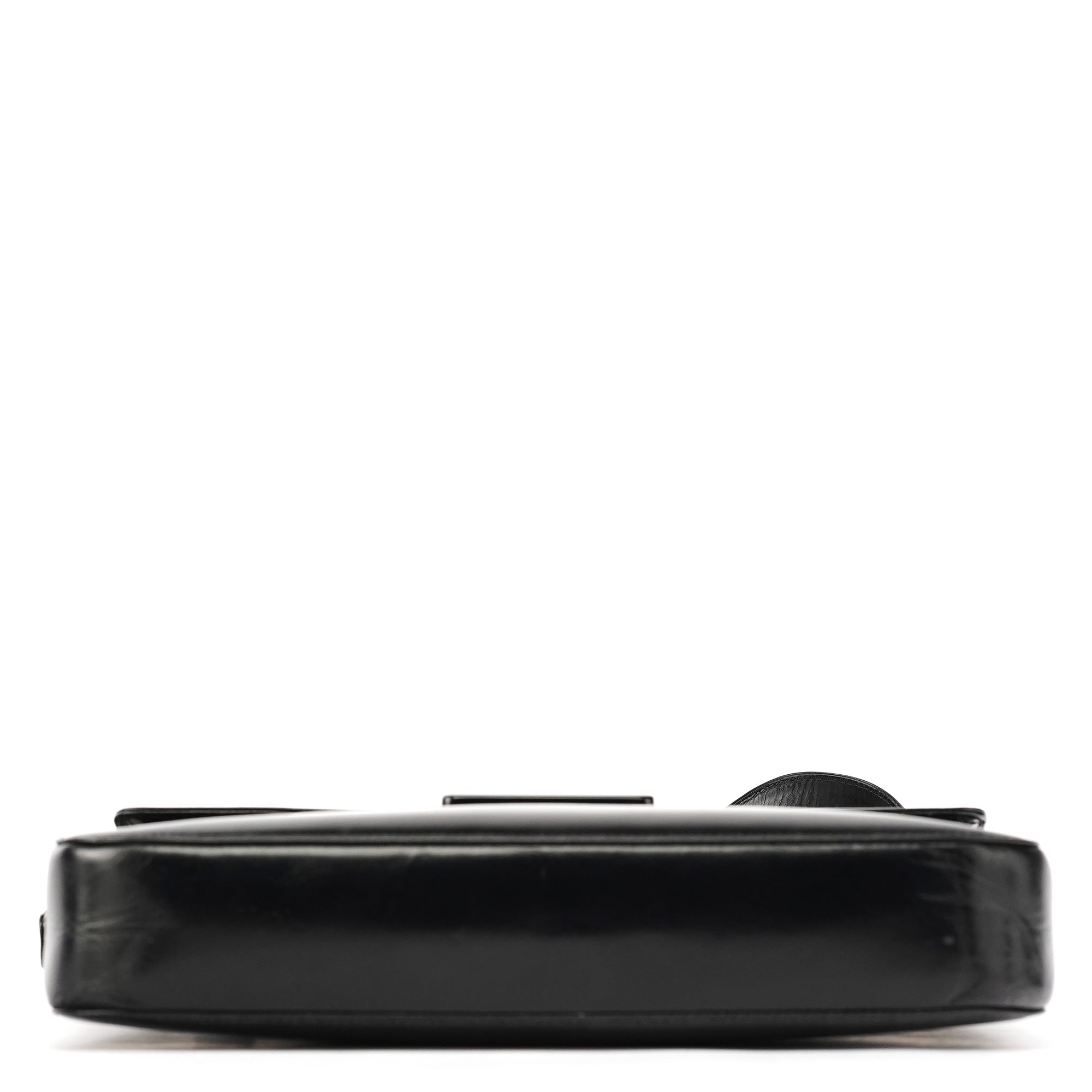 Prada Black Vitello Buckle Shoulder Bag