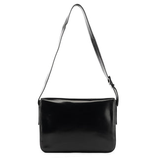 Prada Black Vitello Buckle Shoulder Bag