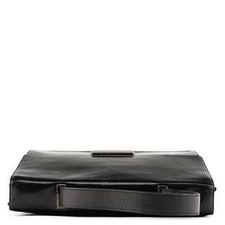 Prada Black Vitello Buckle Top Handle Bag