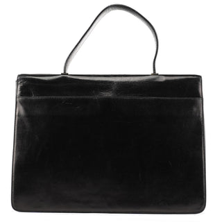 Prada Black Vitello Buckle Top Handle Bag