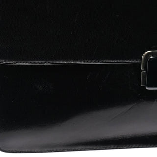 Prada Black Vitello Buckle Top Handle Bag
