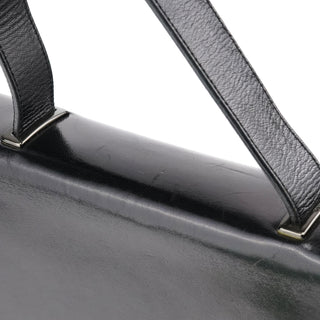 Prada Black Vitello Buckle Top Handle Bag