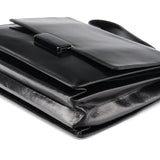 Prada Black Vitello Buckle Top Handle Bag