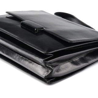 Prada Black Vitello Buckle Top Handle Bag