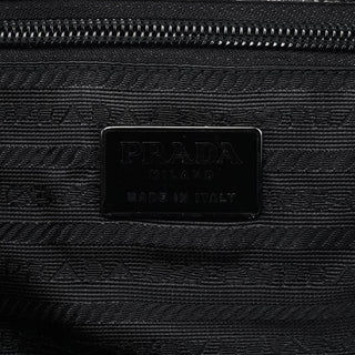 Prada Black Vitello Buckle Top Handle Bag
