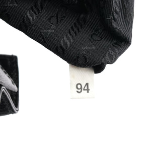 Prada Black Vitello Buckle Top Handle Bag